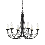 Люстра черного цвета ручной работы с канделябрами и переплетенной проволочной драпировкой Elstead Lighting варинант исполнения - 10 | Loft Concept в Липецке