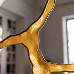 Зеркало кругле с декоративной золотой вставкой Golden Tree варинант исполнения - 5 | Loft Concept в Липецке