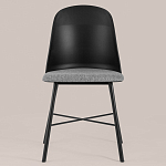 Стул из прочного пластика на металлическом основании Anora Black варинант исполнения - 2 | Loft Concept в Липецке