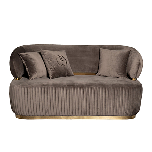 Диван двухместный коричневый Clarisse