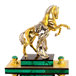 Настольный письменный набор из малахита с декором в виде лошади Leader Organizer варинант исполнения - 2 | Loft Concept в Липецке