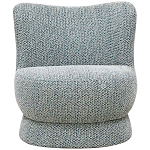 Дизайнерское мягкое кресло без подлокотников в голубой пестрой обивке Roux Armchair варинант исполнения - 3 | Loft Concept в Липецке
