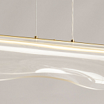 Люстра линейная с прозрачным волнообразным плафоном Wave Line варинант исполнения - 10 | Loft Concept в Липецке