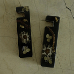 Подставка для телефона из эпоксидной смолы с цветами черная Epoxy Flowers Phone Stand Black варинант исполнения - 2 | Loft Concept в Липецке