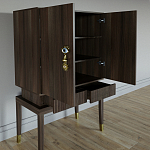 Кабинетный шкаф Elsa Dreams Walnut с 2-мя ящиками варинант исполнения - 1 | Loft Concept в Липецке