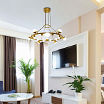 Люстра подвесная светодиодная с плафонами в форме шара Italian Globe Cedar Moss Light варинант исполнения - 1 | Loft Concept в Липецке