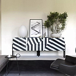 Дизайнерский комод в чёрно-белую полоску Ziqqurat варинант исполнения - 2 | Loft Concept в Липецке