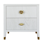 Тумба прикроватная с двумя ящиками Elsa Dreams White варинант исполнения - 5 | Loft Concept в Липецке