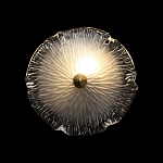 Бра в форме прозрачного стеклянного цветка с рельефной текстурой Textured Glass варинант исполнения - 4 | Loft Concept в Липецке