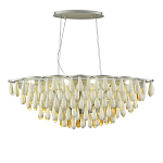 Люстра с подвесками в форме капель на серебристом каркасе Raindrop варинант исполнения - 1 | Loft Concept в Липецке