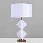 Настольная лампа белая на фигурном основании Aerial Geometry варинант исполнения - 3 | Loft Concept в Липецке