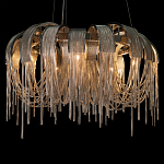 Люстра подвесная круглая с изогнутыми металлическими дугами и ниспадающими цепочками 65 см Atlantis Chain варинант исполнения - 14 | Loft Concept в Липецке