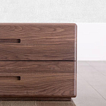 Прикроватный столик деревянный с 2-мя ящиками Moon Walnut Furniture варинант исполнения - 2 | Loft Concept в Липецке