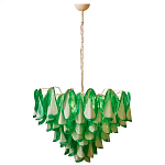 Люстра из стеклянных зеленых лепестков Petalled Illuminator варинант исполнения - 3 | Loft Concept в Липецке