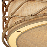 Подвесной светильник  из кованого железа и абажуром из ротанга Wicker Furniture варинант исполнения - 2 | Loft Concept в Липецке