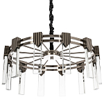 Люстра с прямоугольными хрустальными плафонами Glass Rectangles Chrome Chandelier 60 варинант исполнения - 1 | Loft Concept в Липецке