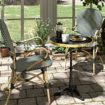 Кресло плетеное из ротанга Ronald Black White Rattan Chair варинант исполнения - 8 | Loft Concept в Липецке