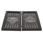 Подарочные нарды из натурального камня с гравировкой Backgammon from Stone варинант исполнения - 4 | Loft Concept в Липецке