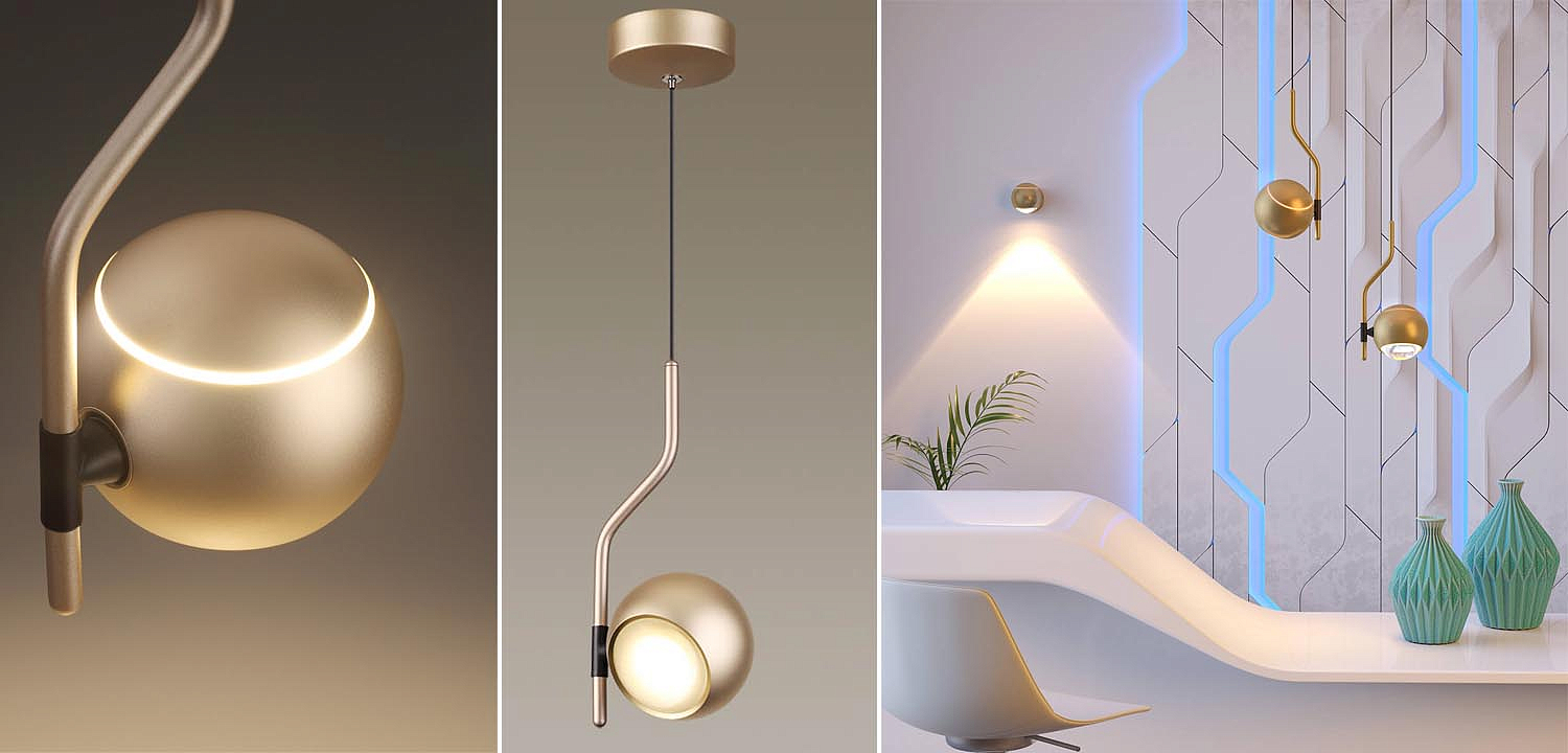 Подвесной светильник Auge Horst Gold Подвесной светильник Auge Horst Gold - Loft-Concept в Липецке