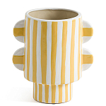 Ваза из фаянса Brighter than the Stars жёлтая полоска варинант исполнения - 1 | Loft Concept в Липецке