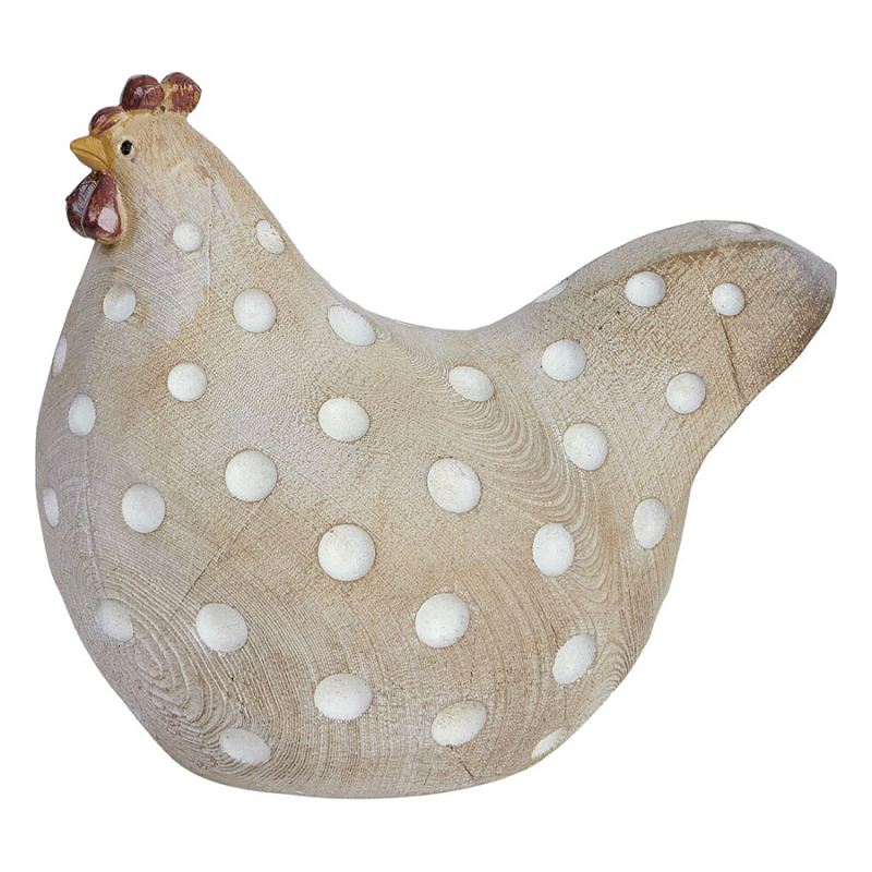 Статуэтка курица с текстурной поверхностью бежевого цвета Rustic Chicken Красный Бежевый Белый Статуэтка курица с текстурной поверхностью бежевого цвета Rustic Chicken Красный Бежевый Белый в Липецке | Loft Concept
