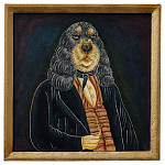 Картина в квадратной раме Chinoiserie Spaniel Dog Portrait варинант исполнения - 1 | Loft Concept в Липецке
