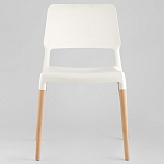 Пластиковый стул на ножках из массива бука Ferret White варинант исполнения - 3 | Loft Concept в Липецке