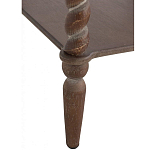Приставной столик деревянный с резными ножками и нижней полкой Vintage Side Table Brown Wood варинант исполнения - 4 | Loft Concept в Липецке