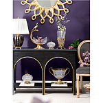 Чаша из прозрачного стекла с ручками и ободком из бронзы Eden Garden варинант исполнения - 5 | Loft Concept в Липецке