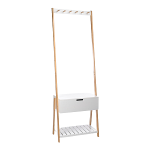 Вешалка для прихожей Сканди White & Beige Bamboo