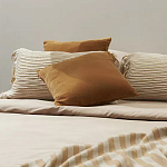 Чехол на подушку горчичного цвета с бахромой и объемным узором Ethnic mix варинант исполнения - 8 | Loft Concept в Липецке