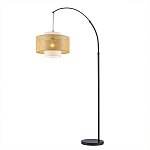 Торшер с декоративным поясом из плетеного бамбука Biuloggicu варинант исполнения - 1 | Loft Concept в Липецке