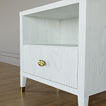 Прикроватная тумбочка с полкой Elsa Dreams White варинант исполнения - 3 | Loft Concept в Липецке