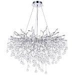 Люстра с хрустальными подвесками капли серебро Droplet Silver Chandelier 15 варинант исполнения - 2 | Loft Concept в Липецке