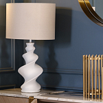 Настольная лампа с кремовым абажуром на спиралевидном основании Spun варинант исполнения - 1 | Loft Concept в Липецке