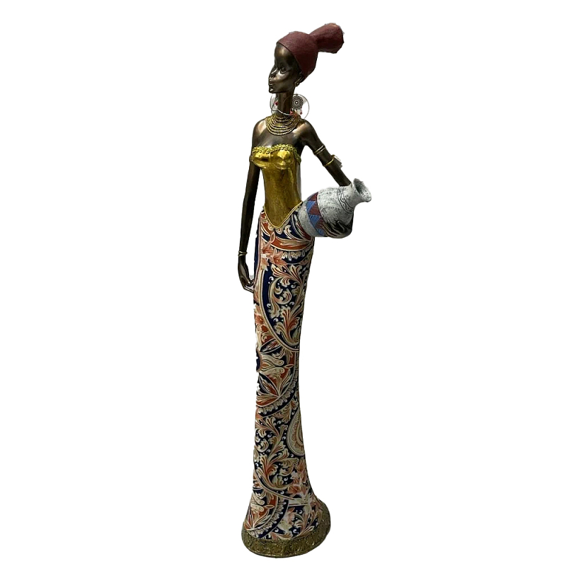 Фигурка негритянка с кувшином Girl with a vessel Мульти Фигурка негритянка с кувшином Girl with a vessel Мульти в Липецке | Loft Concept