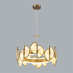 Люстра круглая с полукруглыми плафонами из искусственного алебастра в бронзовой оправе Marbella варинант исполнения - 6 | Loft Concept в Липецке