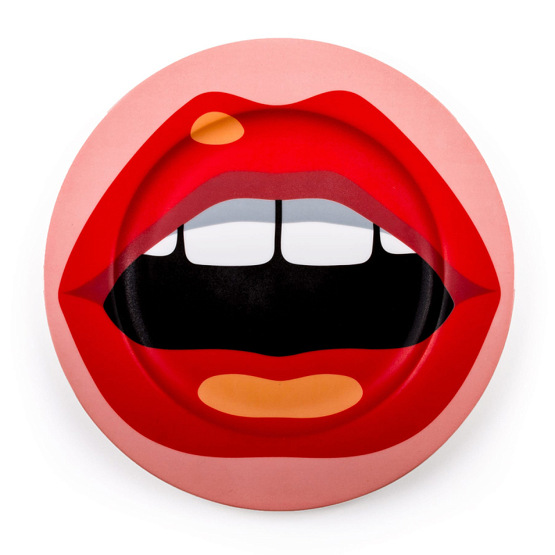 Тарелка Seletti Porcelain Plate Mouth Красный Тарелка Seletti Porcelain Plate Mouth Красный в Липецке | Loft Concept