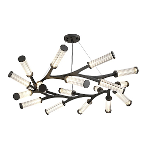 Люстра Cylinder Branches Chandelier Ring Black