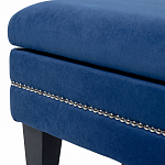 Мягкая банкетка на черных ножках с зоной для хранения Casket Blue варинант исполнения - 3 | Loft Concept в Липецке