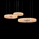 Люстра из 3-х колец с текстурной огранкой Reflection of Reality варинант исполнения - 1 | Loft Concept в Липецке