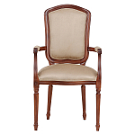 Стул с подлокотниками из натурального бука бежевый Solid Luxury варинант исполнения - 1 | Loft Concept в Липецке