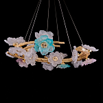 Люстра круглая на золотом каркасе с цветочным декором Miscellaneous herbs варинант исполнения - 2 | Loft Concept в Липецке