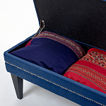 Мягкая банкетка на черных ножках с зоной для хранения Casket Blue варинант исполнения - 4 | Loft Concept в Липецке