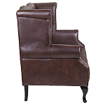 Диван из натуральной кожи на 4-х деревянных ножках из массива бука Thomas Seating brown варинант исполнения - 2 | Loft Concept в Липецке