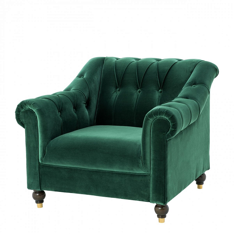 Кресло Eichholtz Chair Brian Зеленый Коричневый Кресло Eichholtz Chair Brian Зеленый Коричневый в Липецке | Loft Concept