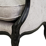 Кресло Ava Classical Armchair black and grey velour варинант исполнения - 4 | Loft Concept в Липецке