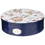 Чайный набор из фарфора темно-синий с рисунком цветов на 6 персон 12 предметов 280 мл Garden Whisper Porcelain Set  варинант исполнения - 6 | Loft Concept в Липецке