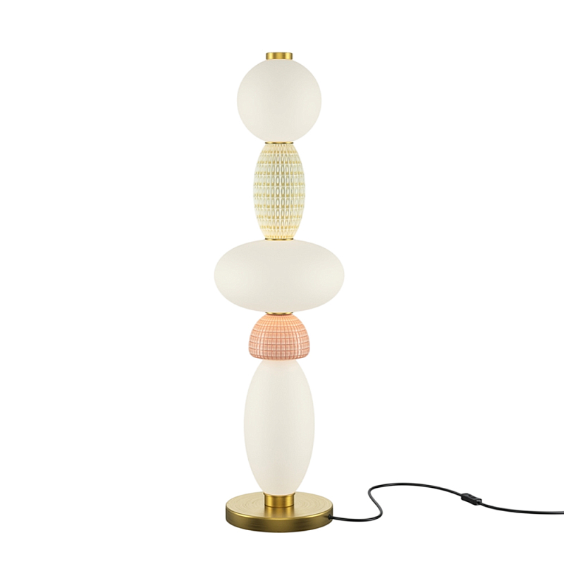 Настольный светильник Adore 3000К 23Вт Белый Бежевый Розовый Латунь в Липецке | Loft Concept 