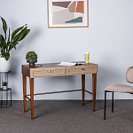 Стол письменный из массива бука с 2-мя ящиками бежевый Wenge Light варинант исполнения - 4 | Loft Concept в Липецке